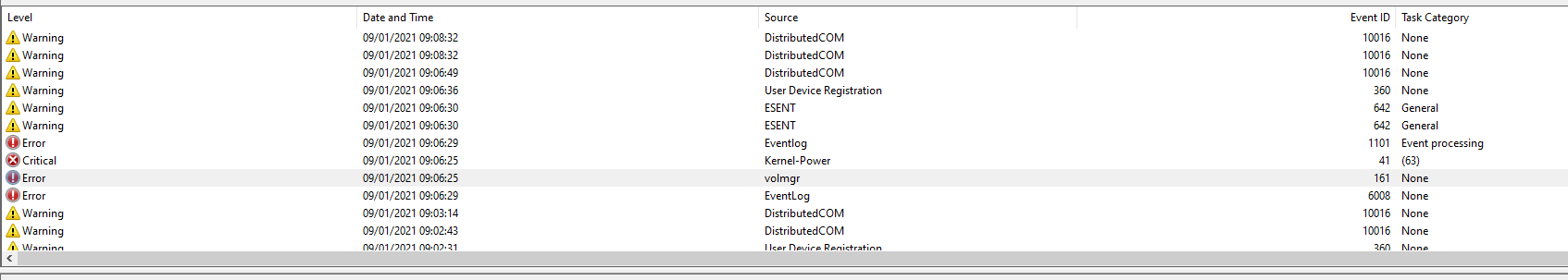Random restart Error 6008, 161, 41 &1101 no BSOD dc6adf1b-25fe-4a43-9355-95705259ec32?upload=true.png