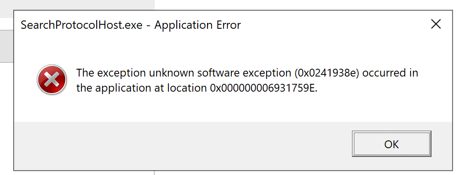 SearchProtocolHost.exe - Application Error 0x0241938e dcbcbd1e-b335-4651-8d16-1d0b188ea278?upload=true.png
