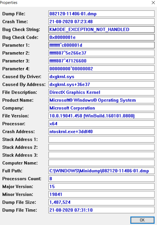 BSOD when running Malwarebytes scan or playing games dd96aca6-0f10-4695-8de8-ad4f6bd6d6a5?upload=true.png