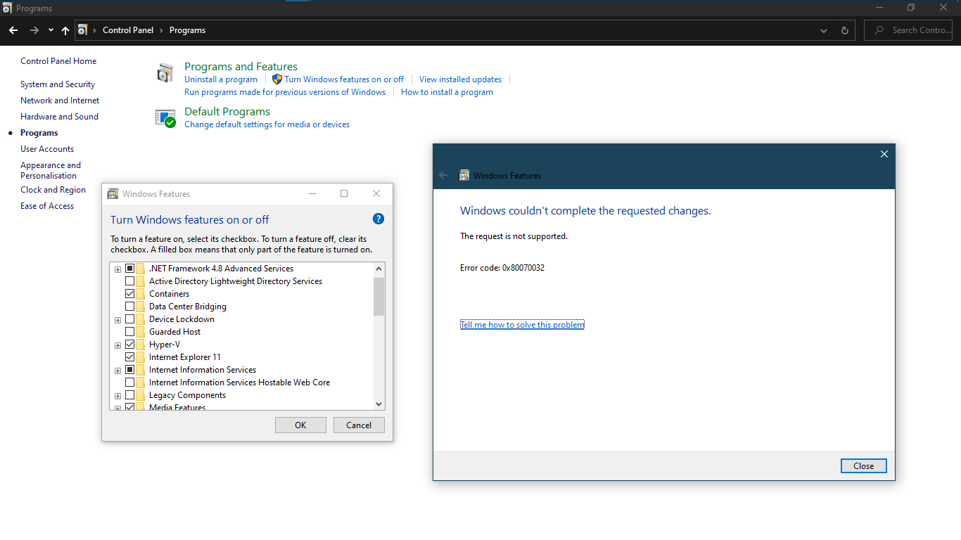 Cannot enable IIS on my windows 10 Error code: 0x80070032 dda71e27-cefb-444a-a887-962578a5f191?upload=true.png