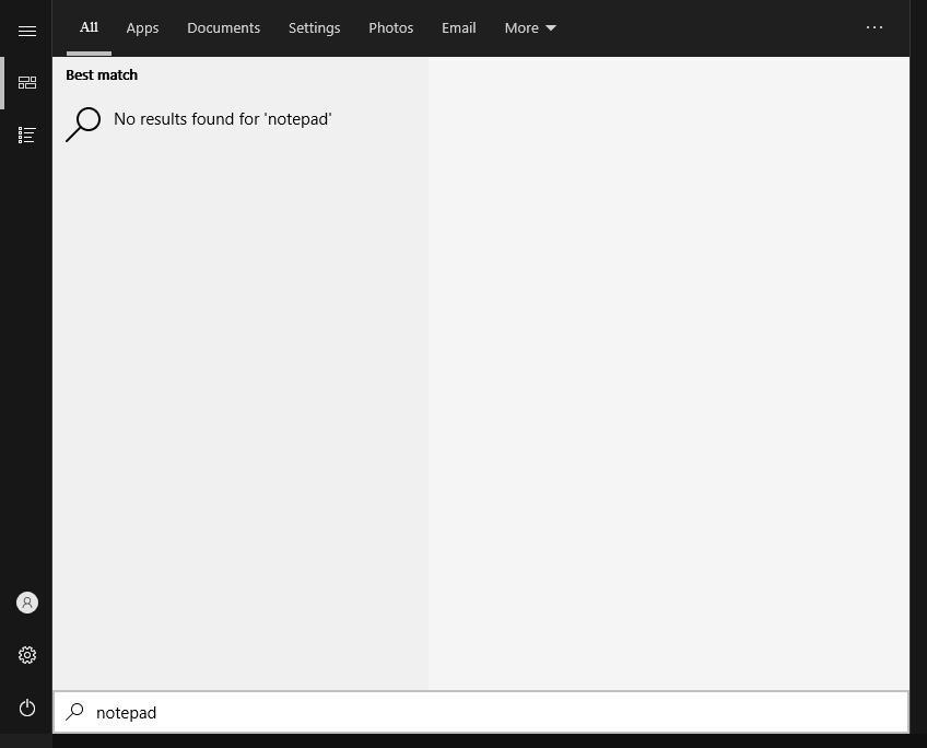Start menu shortcuts and settings not appearing in start menu search dda9d07d-3f6a-4896-b370-f5183f872953?upload=true.png
