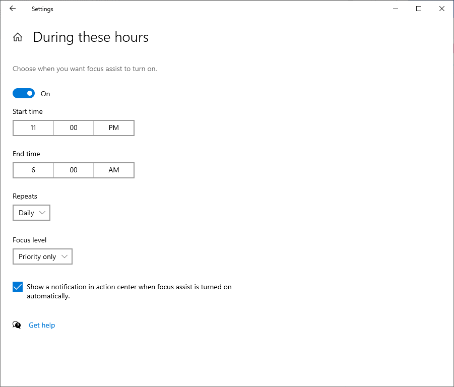 Focus Assist settings have no effect de61bb24-e87f-4656-b0a1-33372f2d8a2b?upload=true.png