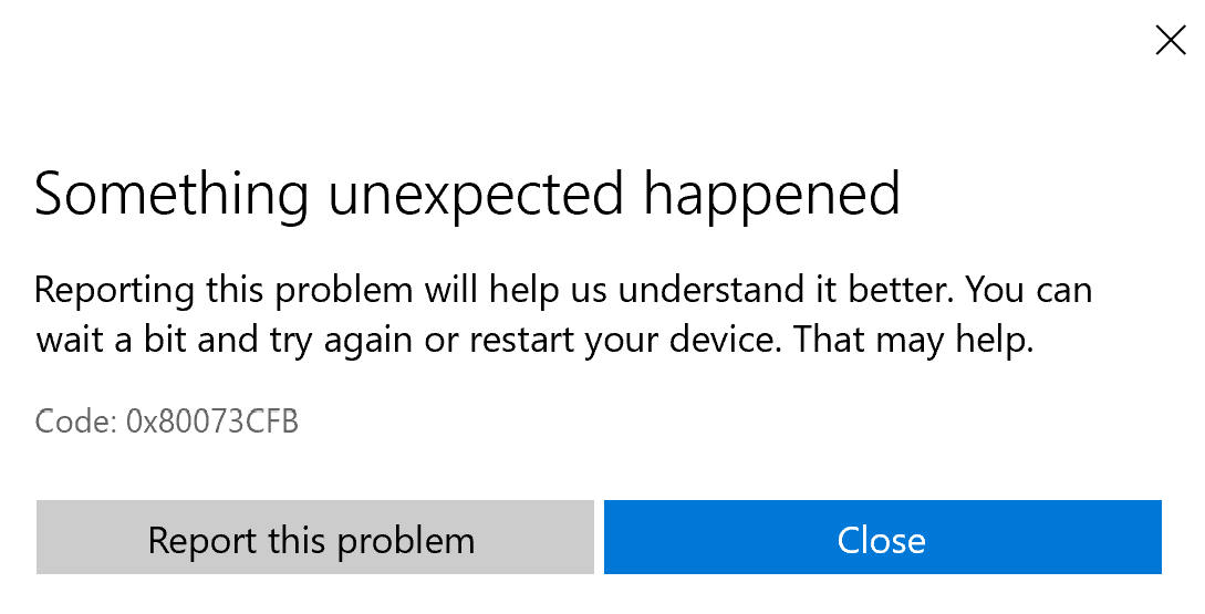 Cannot download HP Smart app in Microsoft Store - keep getting error code 0x800u3cfb de911350-911c-4b60-89a9-2e5b868c0fa5?upload=true.png