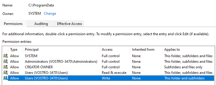 What is the default OWNER of C:\ProgramData/Microsoft? debd1e9f-32b4-4c6e-9c80-1095ff255282?upload=true.png