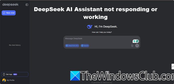DeepSeek AI Assistant is not responding or working deepseek-not-working.jpg