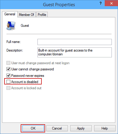 Guest account in Windows 10 won't open built-in UWP apps, like Photos deselect-account-is-disabled-and-tap-ok.png