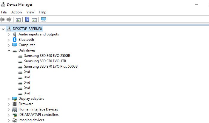 What is SATA or NVMe SSD? How to tell if SSD is SATA or NVMe? Device-Manager-Disk-Drives-Type.jpg