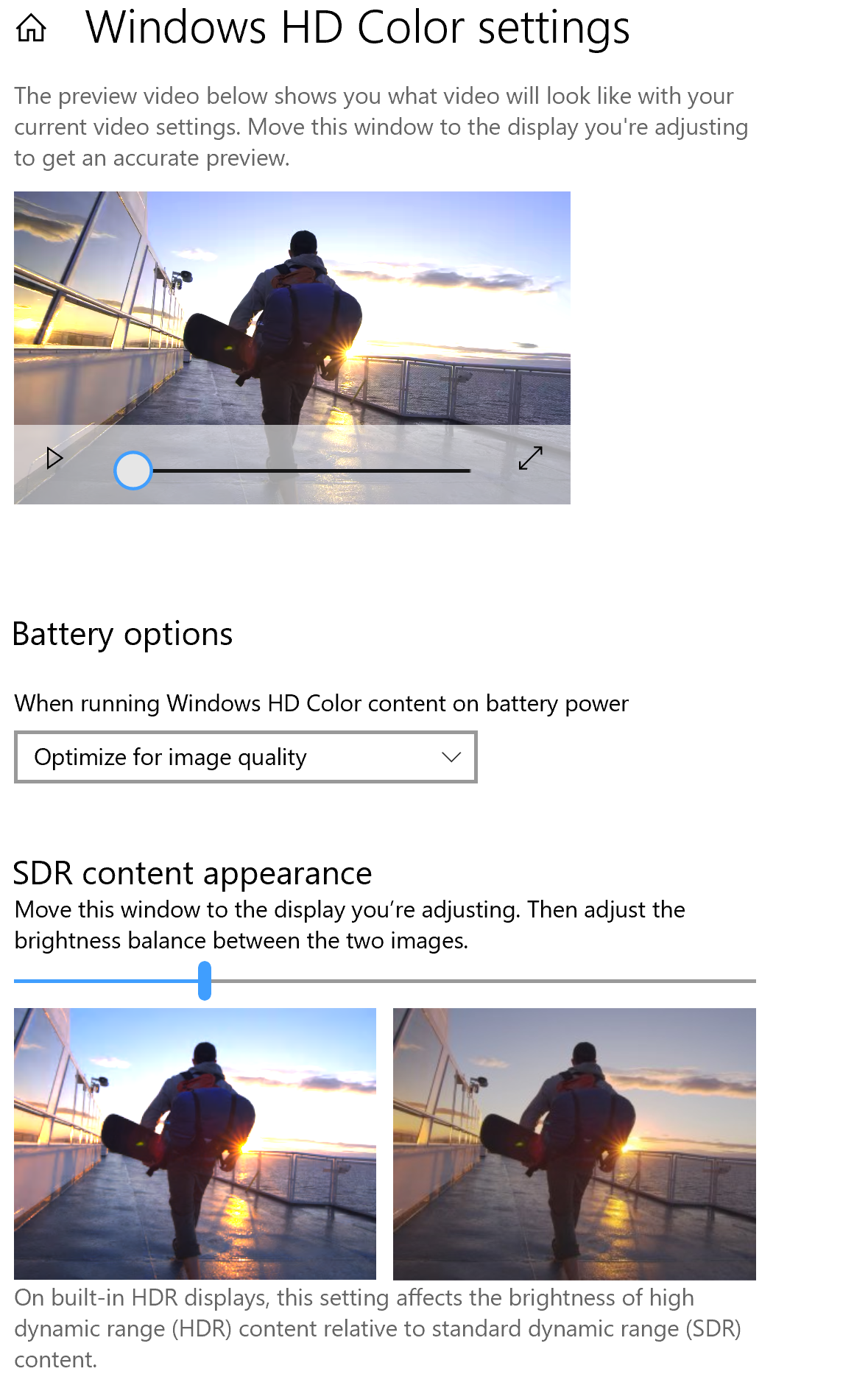 Best value for "SDR Content Appearance" in Windows HD Color Settings for HDR video playback df016bf6-2d36-456c-9ecb-a610d6f4cf12?upload=true.png