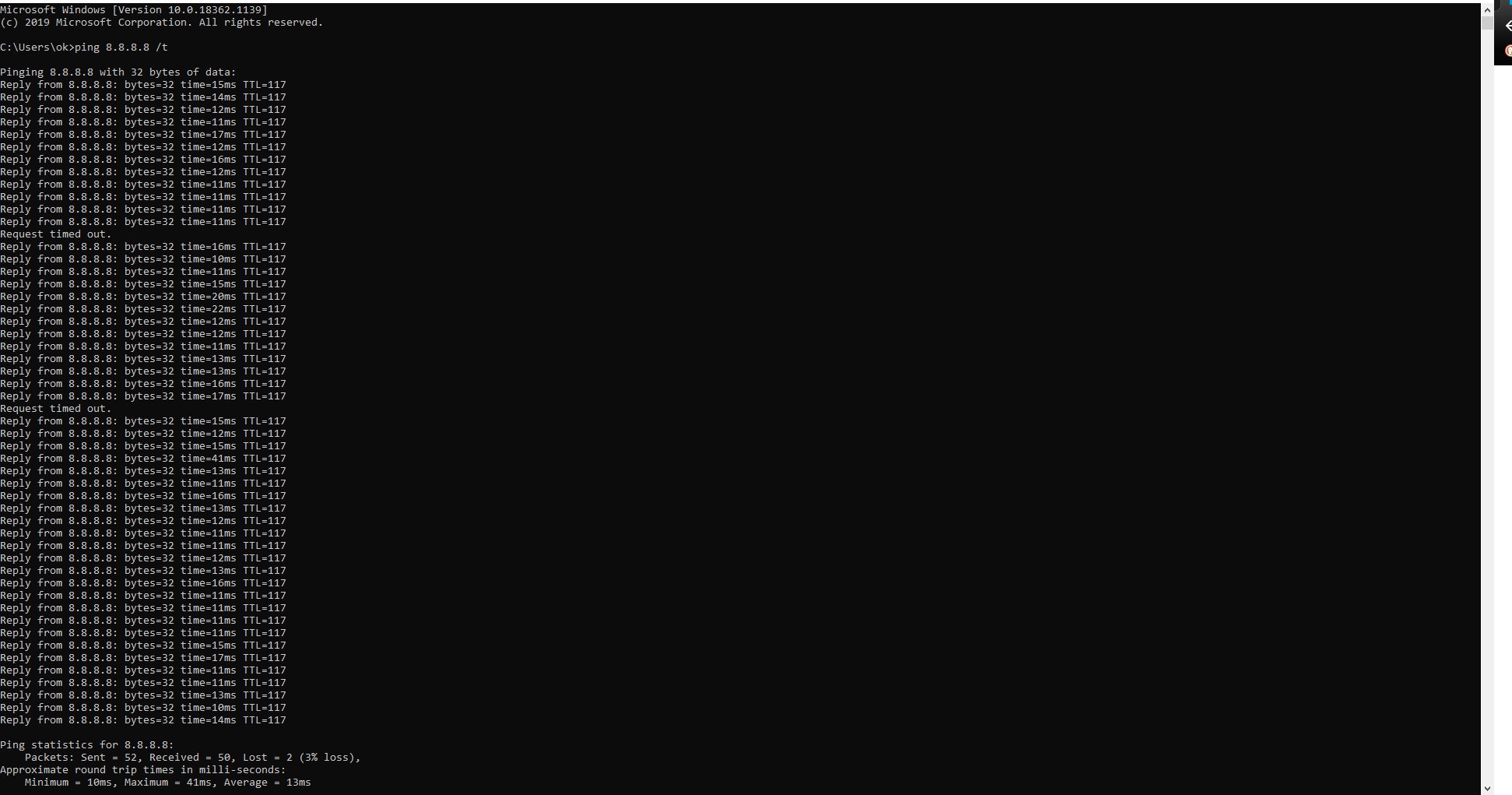 Frequent Timeouts When using Ping Command df11aba4-e316-4579-97b7-673a9a05c6c5?upload=true.jpg