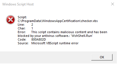 This script contains malicious content been blocked by your antivirus ...