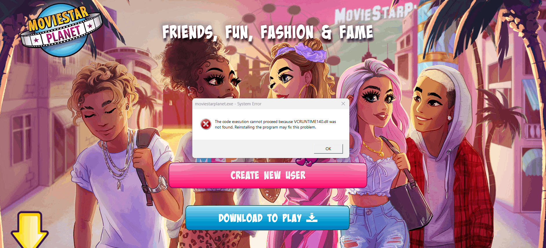 am trying to play this game called  Movie Star Planet df4c050f-e056-4f0e-86cf-aa485e1f8670?upload=true.png