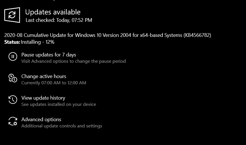 Latest Windows cumulative update not getting installed. Keeps giving an error. dfb60e11-bd59-4f41-84f9-c9dbe688f857?upload=true.png