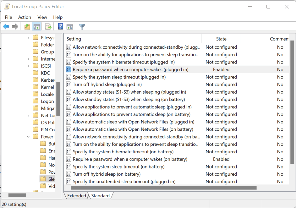 After sleep windows 11 does not ask for password. dfd50858-8114-4b2a-8a93-103a6cf10a49?upload=true.png