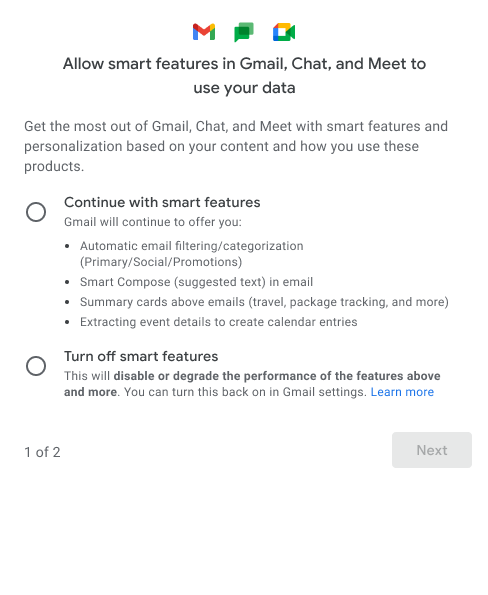 New settings for smart features and personalization in Google Gmail Dialog_with_Icon.max-1000x1000.png