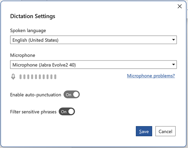 how to pin the microphone icon to my toolbar for dictation to write in an email Dictation-Toggle-Switches-600.png