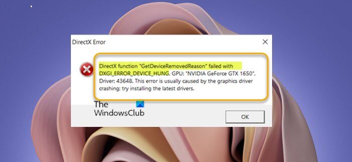 DirectX function GetDeviceRemovedReason failed with DXGI error DirectX-function-GetDeviceRemovedReason-failed-with-DXGI-error.jpg