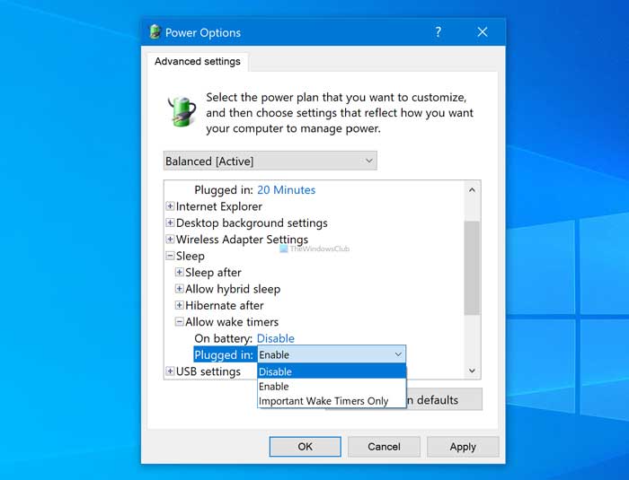 Enable or Disable Allow wake timers on Windows 10 disable-allow-wake-timers-windows-10-2.jpg