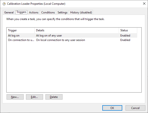 Windows 10 version 1903: banding on gradients issue disable-calibration-loader.png