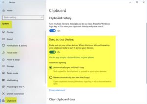 Enable or disable Clipboard Sync across devices in Windows 10 Disable-Clipboard-Sync-across-Windows-10-devices-300x213.jpg