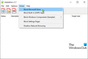How to disable Microsoft Store in Windows 10 using AskAdmin app Disable-Microsoft-Windows-Store-using-AskAdmin-app-300x201.png