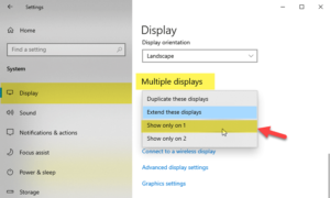 How to change from Dual monitor to Single in Windows 10 disable-one-monitor-in-dual-monitor-setup-300x180.png
