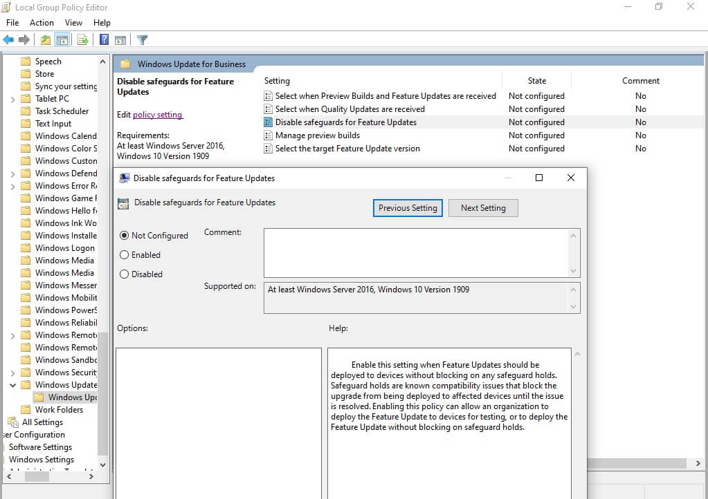You can now get Windows 10 feature updates instantly with new setting Disable-safeguards-for-Windows-Update.jpg