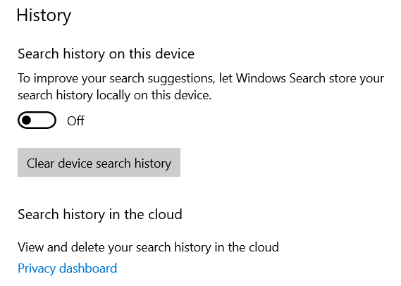 How to clear or disable Taskbar Search Box History in Windows 10 disable-search-history.png
