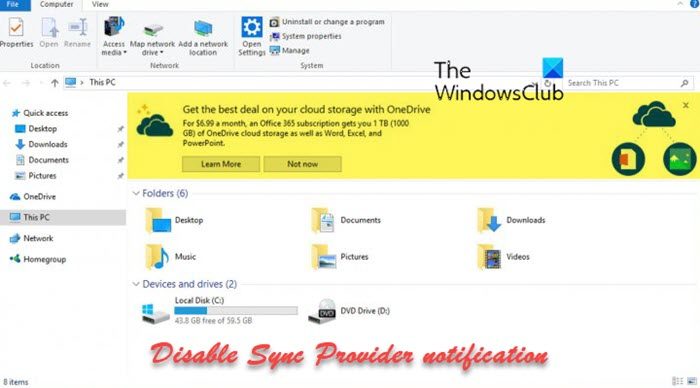 How to enable or disable Sync Provider notification in Windows 11/10 Disable-Sync-Provider-notification.jpg