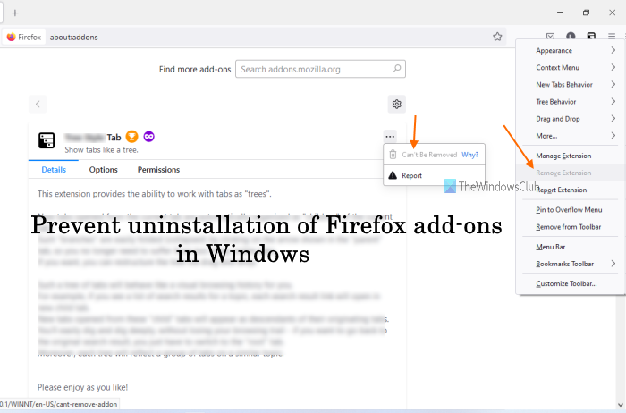 How to prevent uninstallation of Firefox add-ons in Windows 11 disable-uninstallion-of-Firefox-add-ons.png