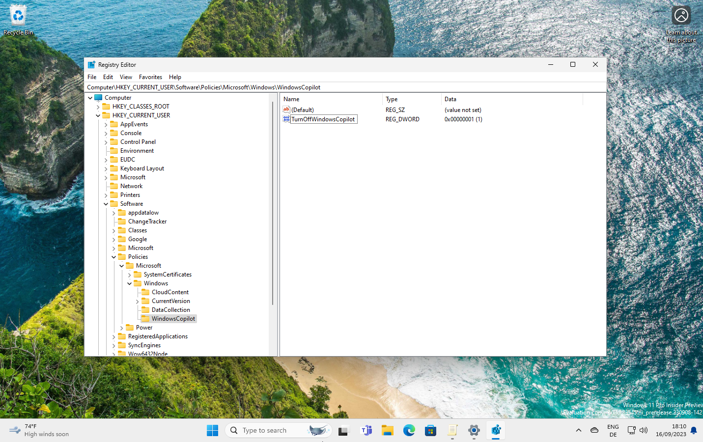 How to disable Windows Copilot in Windows disable-windows-copilot-registry.png