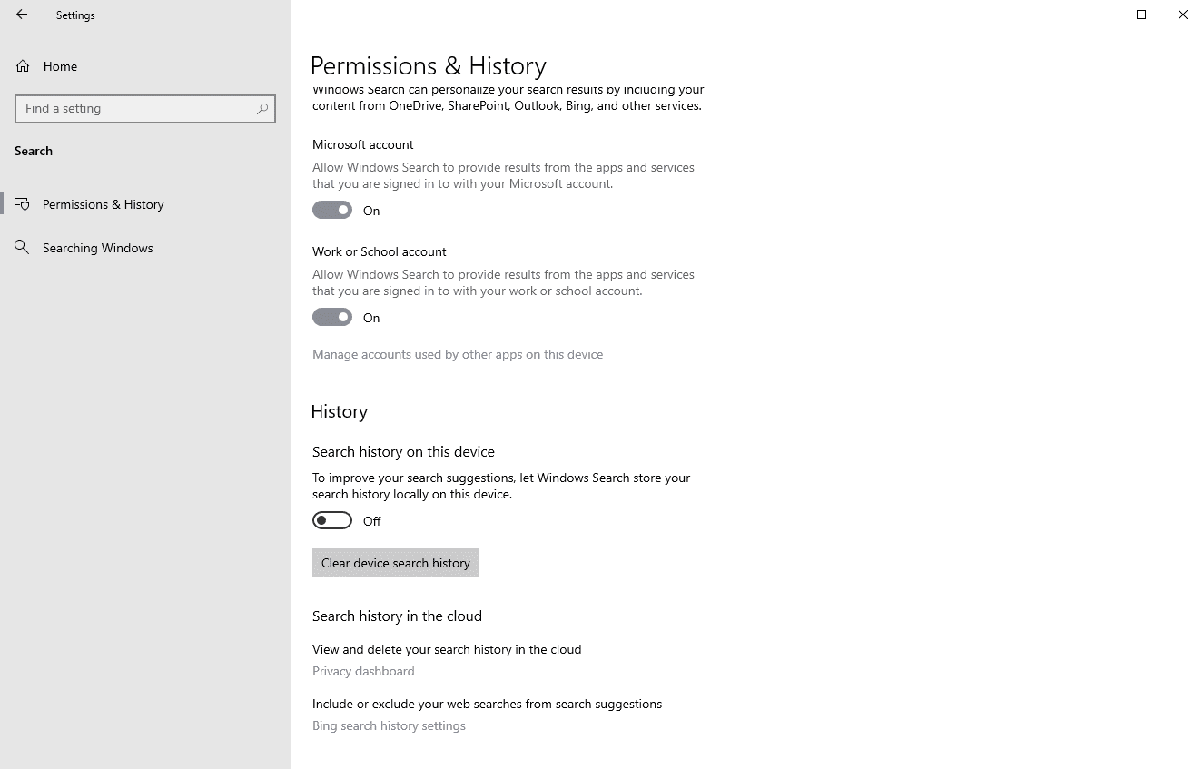 How to disable the display of recent searches in Windows 10's Search Box disable-windows-search-history.png