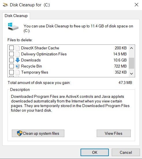 Disk Cleanup can now wipe your downloads folder in Windows 10 version 1809 Disk-Cleanup-downloads.jpg