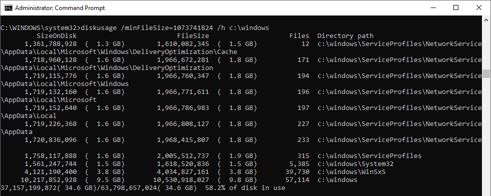 Windows 10 gets a new file system tool, WSL and time zone improvements Disk-Usage-tool.jpg