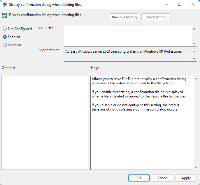 How to enable file delete confirmations on Windows 11 display-confirmation-dialog-when-deleting-files.png
