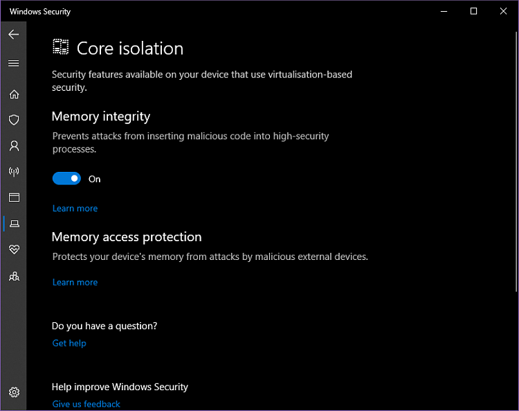 Why is my desktop not loading past the ROG screen to windows? do-i-make-explorer-exe-load-my-desktop-quicker-past-login-screen-windows-security-core-isolation.png