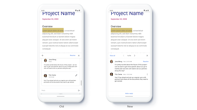 Dark theme available for Google Docs, Sheets, and Slides on Android docs%2Bcomments%2Bandroid%2B1.png