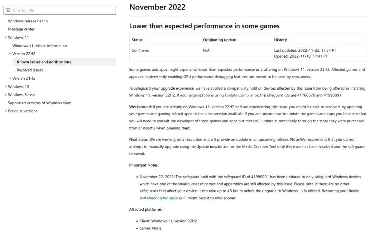 Windows 11 22H2 upgrade block partially lifted on computers affected by performance issues... dows-11-22H2-upgrade-block-partially-lifted-on-computers-affected-by-performance-issues-in-games.jpg