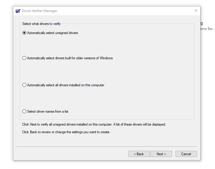 Fix Kernel Mode Heap Corruption BSOD on Windows 10 Driver-Verifier-Manager.png