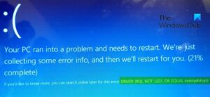 DRIVER IRQL NOT LESS OR EQUAL (ndistpr64.sys) Blue Screen error on Windows 10 DRIVER_IRQL_NOT_LESS_OR_EQUAL-ndistpr64.sys-Blue-Screen-error-300x138.jpg