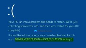 Fix DRIVER VERIFIER IOMANAGER VIOLATION BSOD on Windows 10 DRIVER_VERIFIER_IOMANAGER_VIOLATION-300x169.jpg