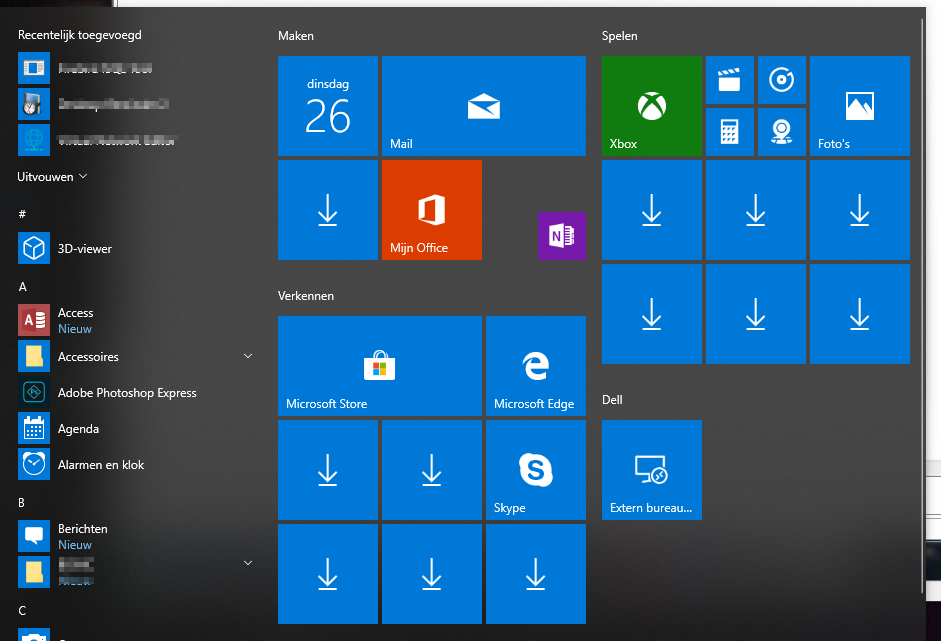 The old start menu arrows a great app is on its way thing. droEK.png