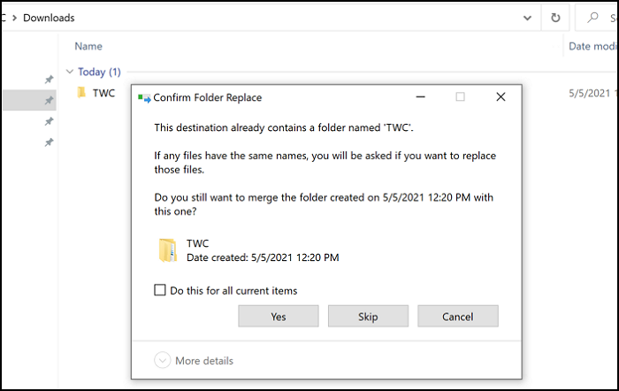 No Duplicate Warning when Copying or Moving Files and Folders in Windows 10 Duplicate-Folder-Warning-Merge-Windows.png