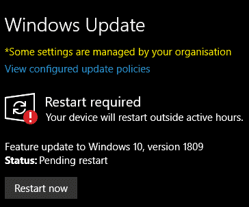 Updating Win10 to 1809 has stuck at Restart Required, troubleshooter does not help e05db608-4c6e-403a-82f8-e42c28c76bf6?upload=true.png