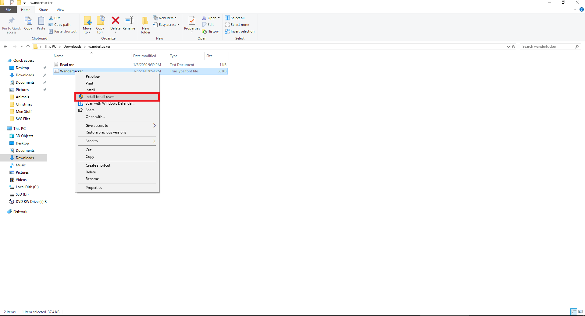 Installed font doesn't show in windows/fonts folder. e0ef6483-b949-4b7f-9659-780c044ca553?upload=true.png