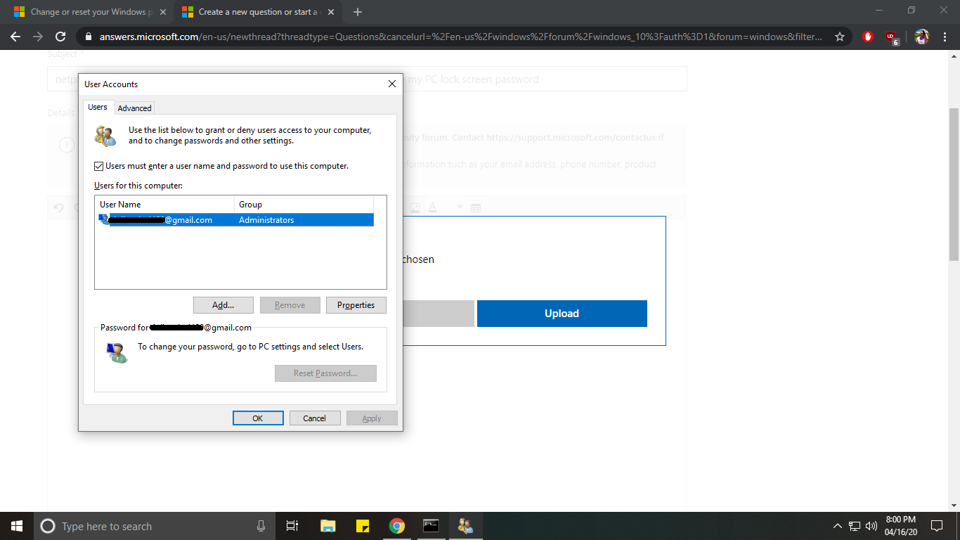 netplwiz and rundll32.exe keymgr.dll,KRShowMgr aren't allowing me to change my PC lock... e113fa80-bfc2-4c1e-aa5a-f13ee974aecd?upload=true.png