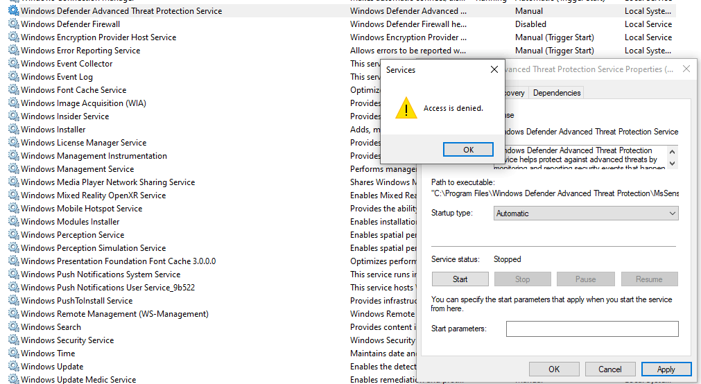 Cannot Start windows defender service: Access Denied e1463d03-2d6c-4be5-bea4-3fe3862e7944?upload=true.png