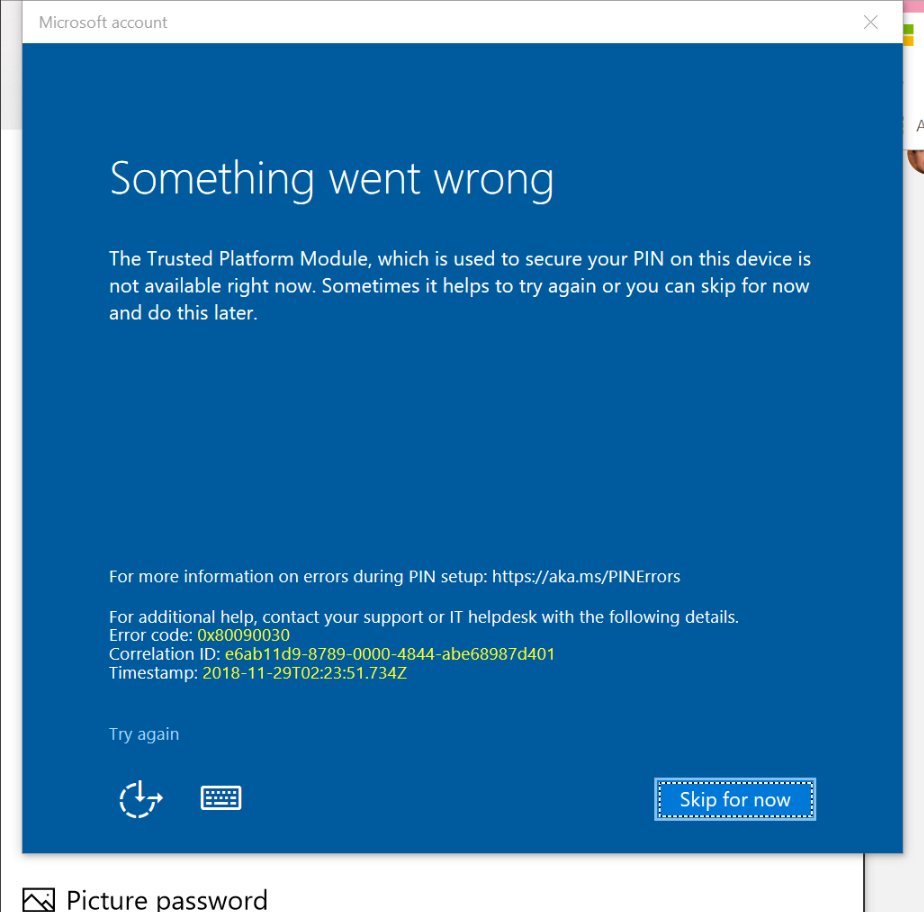 Fix 0xd00000e5, 0x8007139f, 0x80090030 PIN errors on Windows 10 e14ae027-1bf8-4ad0-b8a0-6774c5f401e6?upload=true.png