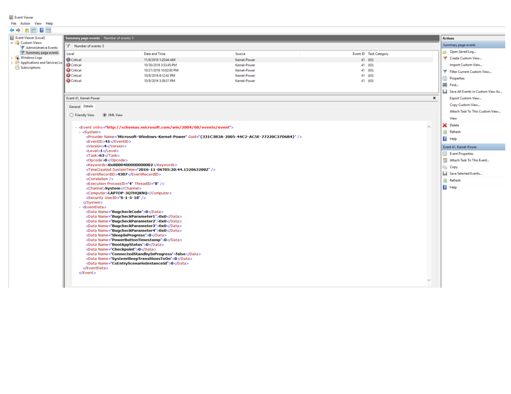 Kernal error 41 {331c3b3a-2005-44c2-ac5e-77220c37d6b4} e16b04f1-94bd-4185-9c88-fa0a40caaf46.png