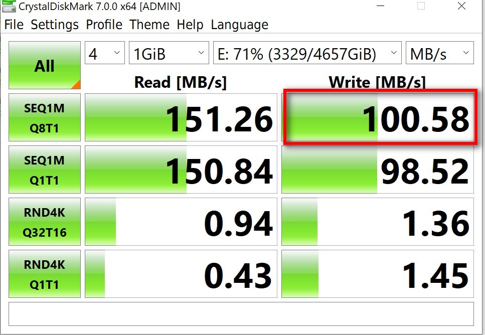 What would cause a considerable speed difference between Bitlocker enabled HDD's in Win 10... e1708fe2-7236-4ed3-954b-c0115f2cb5a1?upload=true.jpg