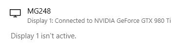 I need help with my Display Settings. Display 1 isn't active. e18e3eef-b986-4527-88a6-8493d396f6ea?upload=true.jpg